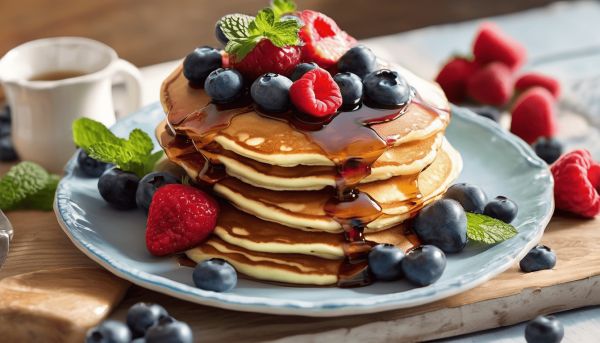 De délicieuses pancakes légers sans œufs pour un petit déjeuner healthy