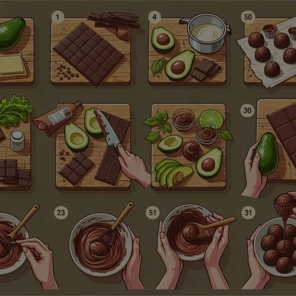 Comment confectionner des truffes au chocolat allégées avec de l'avocat?