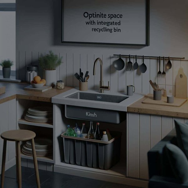 Comment optimiser l'espace avec un évier avec bac intégré pour le recyclage ?